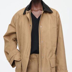 COS Leather-Collar Field Jacket - Small - Brand New!